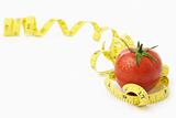 Tomato with measuring tape