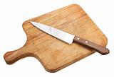 Knife and a cutting board.
