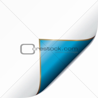 Vector blue page curl