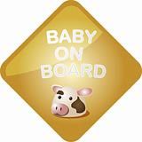 Baby on board cow