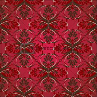 red floral pattern