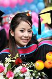 Beautiful Asian university graduate.