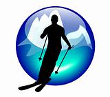 ski and slalom sign