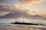 Table mountain behind wave