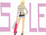 Sale, Shopping Girl