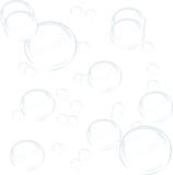 Blue transparent bubbles background, illustration