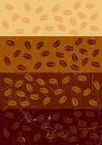Stripe background with coffee beans