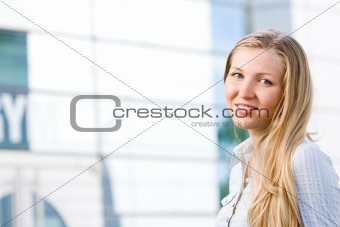Attractive blonde business woman