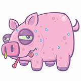 Cartoon Swine Flu Pig
