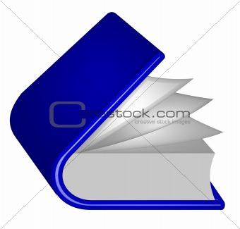Illustration of a blue book