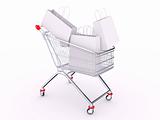 Cart with bags