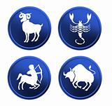 blue zodiac signs - set 3