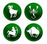 green zodiac signs - set 1