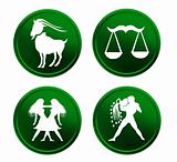 green zodiac signs - set 2