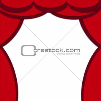 Illustration of a Red Stage curtain 