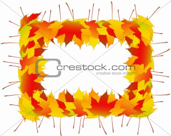 Autumn leafs frame