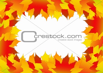 Autumn leafs frame