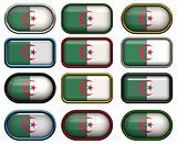 twelve buttons of the Flag of algeria