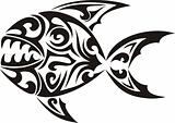 Tribal fish tattoo