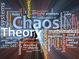 Chaos theory word cloud glowing
