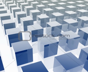 Cubes grid illustration