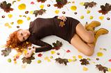 fall woman laying downn