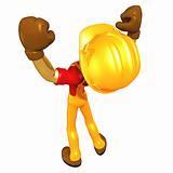 3D Construction Worker Character