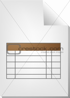 Table document icon