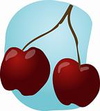 Cherries fruit illustration