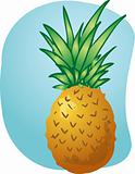 Pineapple fruit illustration