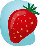 Strawberry fruit illustration