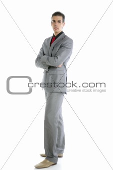 Full body young formal businessman portrait