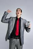 Calculator give good results to young businessman