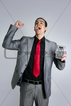 Calculator give good results to young businessman