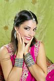 Beautiful indian brunette traditional fashion style