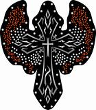 shiny tribal cross design