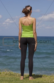 fitness woman on the beach