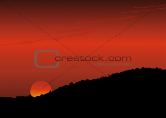 Vector sunset