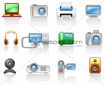 Electronics_ Computers_ Multimedia_ icon set