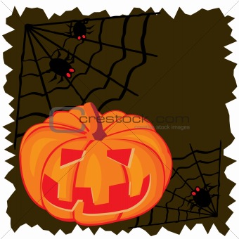 Abstract halloween background with pumpkin