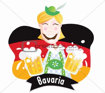 Oktoberfest (Bavarian male with beer)
