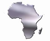 Africa 3D Silver Map