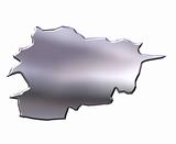 Andorra 3D Silver Map