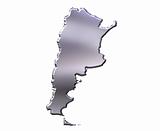 Argentina 3D Silver Map