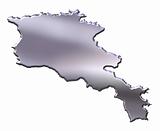 Armenia 3D Silver Map