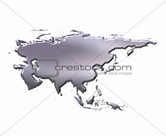 Asia 3D Silver Map