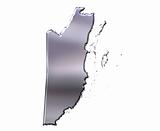 Belize 3D Silver Map