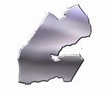 Djibouti 3D Silver Map