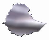Ethiopia 3D Silver Map