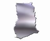 Ghana 3D Silver Map